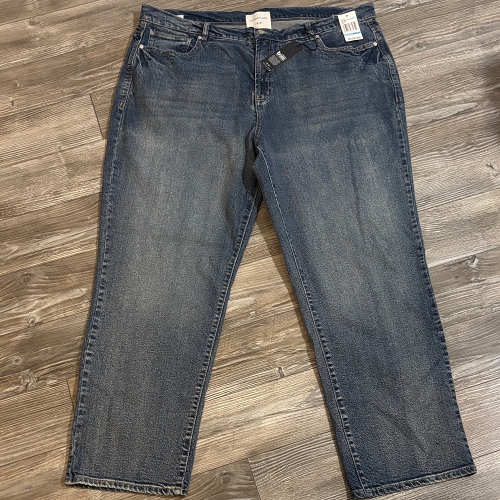 NWT HABITUAL REESE HIGH RISE STRAIGHT SIZE 20 Blue Denim Jeans